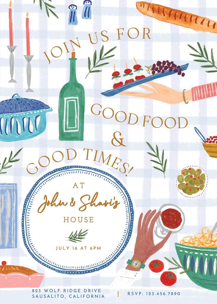 Dinner is served - business events invitation